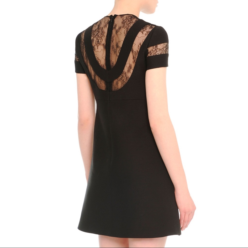 Valentino Lace Yoke Dress